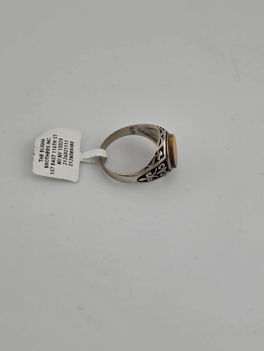 Sterling Silver 925 Tiger Eye Gemstone Statement Ring - Picture 8 of 8